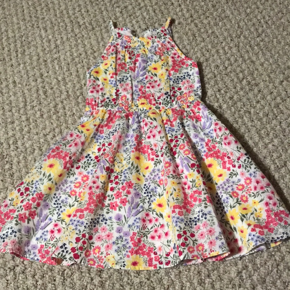 Girls floral strappy dress